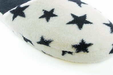 Universal Textiles Womens/Ladies Star Print Slippers (UK 7/8 EURO 40/41) (Cream)