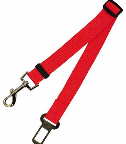 UniversalGadgets Red Adjustable Dog Pet Car Safety Seat Belt Harness Restraint Lead Leash Travel Clip