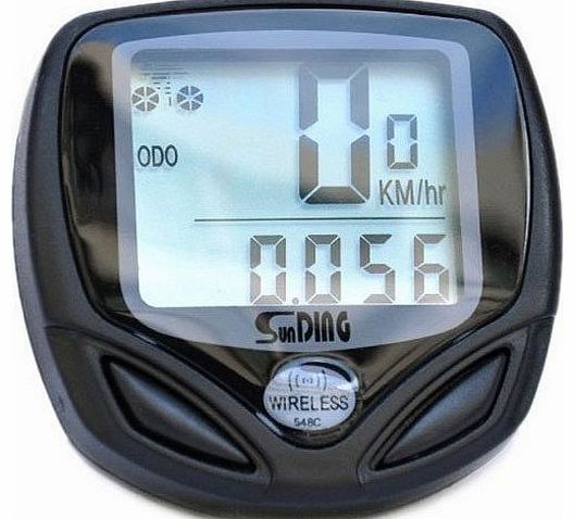 WIRELESS WATERPROOF BICYCLE BIKE CYCLE COMPUTER SPEEDOMETER ODOMETER