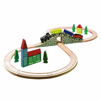 Wooden Figure of Eight Train Set