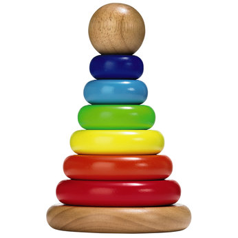 Wooden Rainbow Stacking Rings