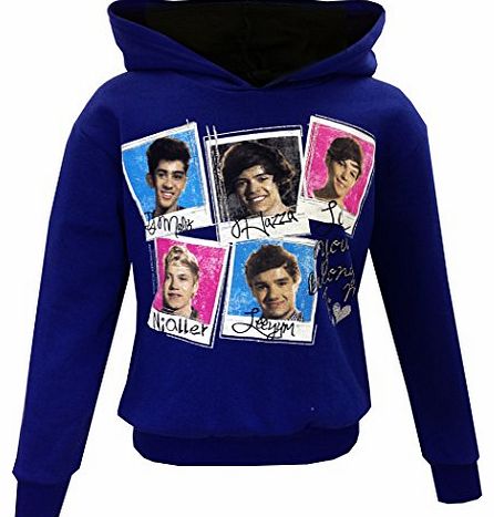 Famous Music Band Group Girls 1D Sweatshirt One Direction Kids Fleece Jumper Hoodies Girls Winter Tops (1D Jumper-Cerise-9-10 Years)