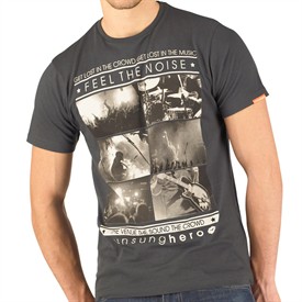 Mens Feel The Noise T-Shirt Charcoal