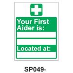 SAFETY PROCEDURE & FIRST AID SIGNS - SELF ADHE