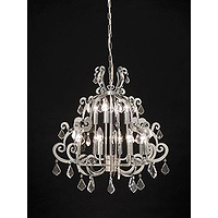 0122 12 - 12 Light Chrome and Crystal Hanging Light