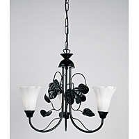 0408 3BL - 3 Light Black Gloss Hanging Light