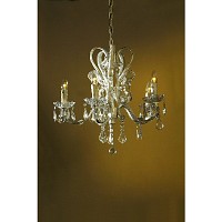 Unbranded 074 5H WH - White Enamel Chandelier