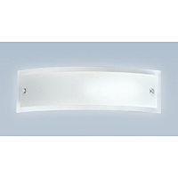 Glass rectangular wall bracket fitted with a rocker switch. This fitting is suitable for bathroom zo