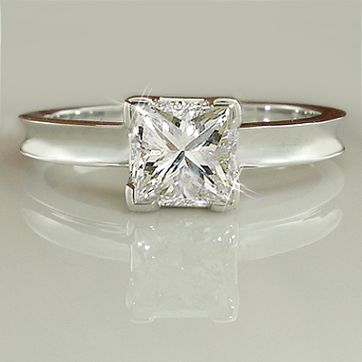 Sharp  clean cuts make the princess cut diamond a contemporary favorite.A fiery Princess cut