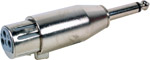 Allows an XLR plug to be connected to a 1/4in. (6.35mm) socket. Wired to the European standard (pins