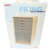 10 DRAWER CABINET BEECH/SILVER 29x36x62cm