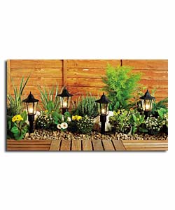 10 Mini Lantern Set - Black