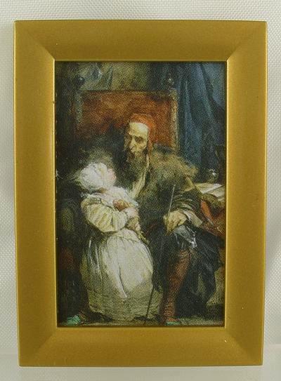 1:12 Scale Miniature Old Man & Child Print