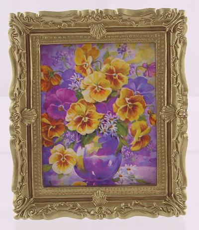 1:12 Scale Miniature Pretty Vibrant Floral Print