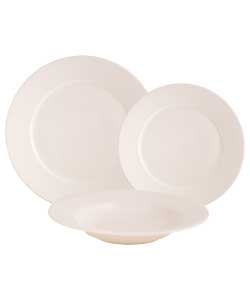 Unbranded 12 Piece Arthur Wood White Dinner Set