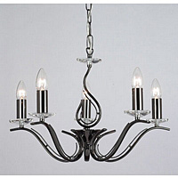 Unbranded 1210 5BC - 5 Light Black Chrome Hanging Light