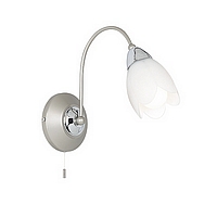 Unbranded 124 1 - 1 Light Satin Chrome Wall Light