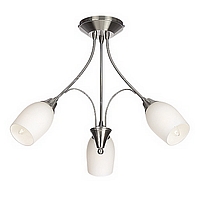 Unbranded 125 3SC - 3 Light Satin Chrome Ceiling Light