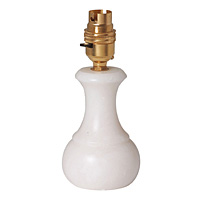 Stylish alabaster table lamp in a white finish please note that lamp shade is not included. Height -