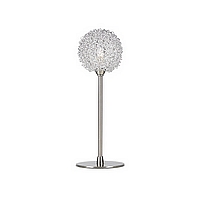 A unique satin chrome table lamp with a spun aluminium sphere. Height - 33cm Diameter - 10.5cmBulb t