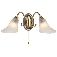 Unbranded 144 2AN - Antique Brass Wall Light