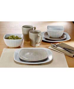 16 Piece Alexandria Cream Stoneware Dinner Set