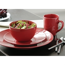 Unbranded 16 Piece Domus Dinner Set, Red