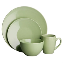 Unbranded 16 Piece Domus Dinner Set Soft Olive