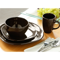 Unbranded 16 Piece Quadra Dinner Set Chocolate