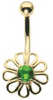 18 Carat Gold Daisy Delight Navel Bar