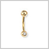 18 Carat Gold Diamond Set Navel Bar