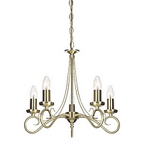 Unbranded 180 5SB - 5 Light Satin Brass Hanging Light