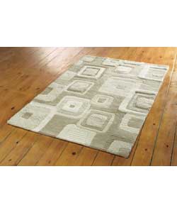 180 x 120cm Santiago Beige and White Rug