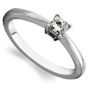 Unbranded 18CT WG 1/4CT DIAMOND PRINCESS CUT RING