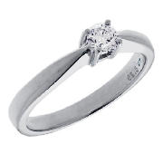 Unbranded 18Ct white gold 1/4 carat diamond ring L