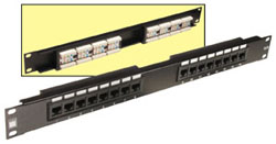 19`` CAT5e 1U 16 Port RJ-45 Patch Panel