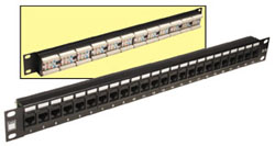 Unbranded 19`` CAT5e 1U 24 Port RJ-45 Patch Panel