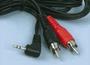 2.5MM PLUG TO 2X PHONO PLUGS -2M