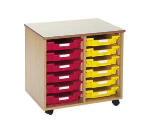 2 column tray storage