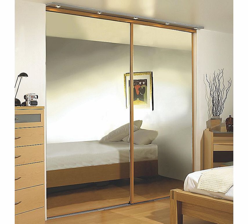 Unbranded 2 Door Wardrobe Doors Mirror 1520 x 2330mm 69345