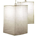 2 Paper Pendant Lanterns - square