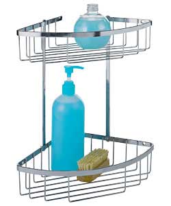 Unbranded 2 Tier Corner Chrome Shower Caddy