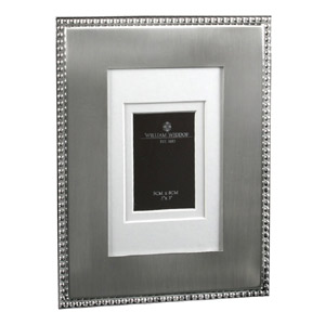 2 x 3 Two Tone Silver Beaded Edge Photo Frame