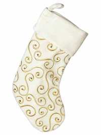 20 Inch Copper Stocking - Cream