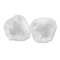 200 sparkly silver fabric petals