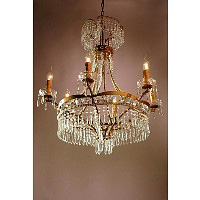 Unbranded 213 6H AG - Antique Gold Chandelier