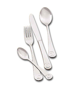 24 Piece Swirl Cutlery Set