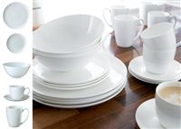 24 Piece White Bone China Dinner Set