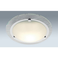 Unbranded 2411CC - Chrome and Glass Flush Light