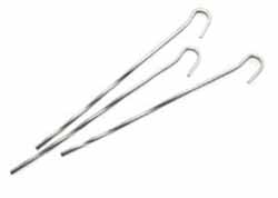 Unbranded 24CM STEEL SKEWER PEGS - PACK 10